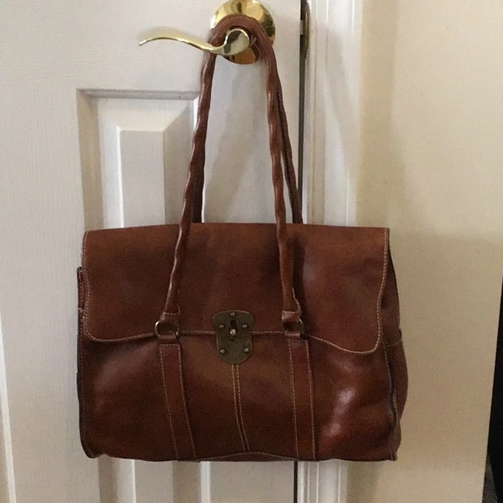 Patricia Nash Leather Satchel, GUC